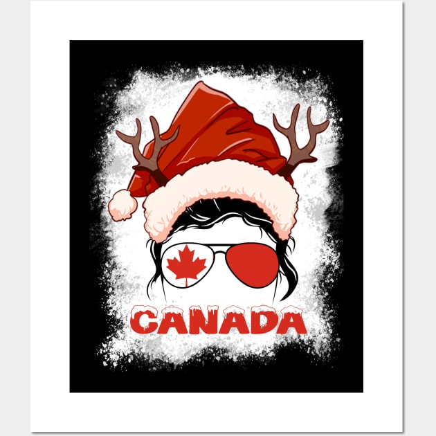 Canada girl, Canadian Christmas gift , Regalo Navidad Canada Wall Art by JayD World
